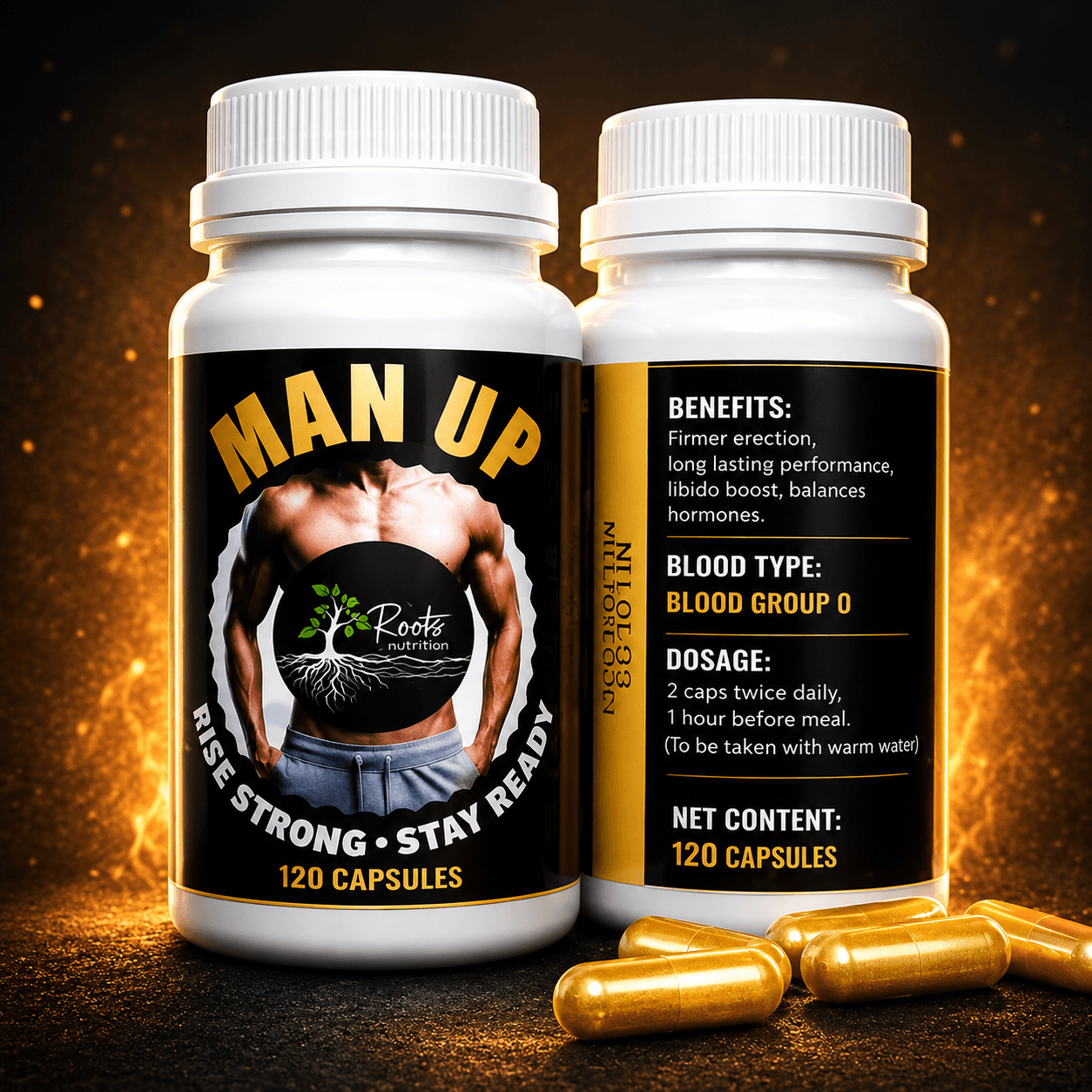 MAN-UP Herbal Supplement (120 Capsules)
